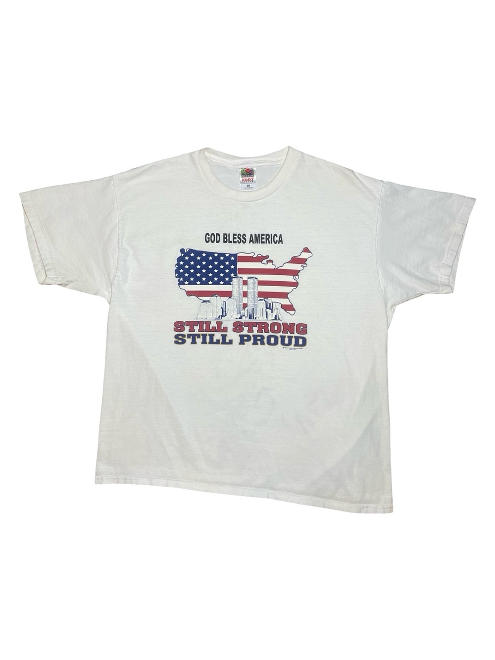 Vintage Y2K USA Still Strong Still Proud NYC 2001 Patriotic Tee XL
